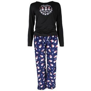Cozy Couture Women's Chilling with my Snowmies Plus Size Pajama Set